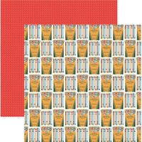 School Days Collection, Colorful Crayons, double-sided scrapbook paper (Carta Bella)