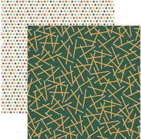 School Days Collection, Scattered Pencils, double-sided scrapbook paper (Carta Bella)