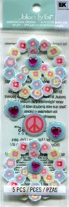 Peace Signs, 3-D SLIM scrapbook stickers (Jolee's By You)