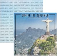 Brazil, Rio de Janeiro, Christ the Redeemer, double-sided Coordinates scrapbook paper (Scrapbook Customs)