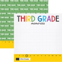 School Memories Collection, Third Grade, double-sided, scrapbook paper (Scrapbook Customs) 