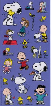 Peanuts, The Gang, 3" x 6.5" scrapbook stickers