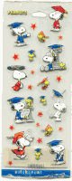 Snoopy Graduation scrapbook stickers, 3x7" (Hallmark)