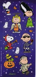 Peanuts, Halloween, 3" x 6.5" scrapbook stickers