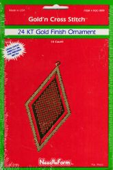 Gold'n Cross Stitch Ornament, Triangle (Needleform)