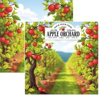 Locally Grown - Apple Orchard, food & farm, double-sided scrapbook paper (Scrapbook Customs)