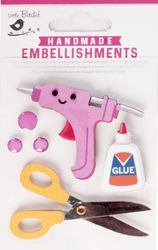 Cut & Glue, 3D Scrapbook stickers, 6/pk (Little Birdie)