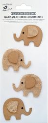 Elephant, 3D Scrapbook stickers, 4/pk (Little Birdie)