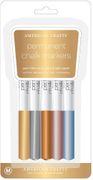 Permanent Chalk Markers, Metallic 5/Pkg, scrapbook (American Crafts)