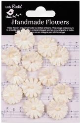 Larisa Ivory Pearl, 3D flower Scrapbook stickers, 12/pk (Little Birdie)