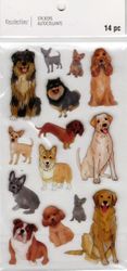 Dogs, scrapbook stickers 4x7" (Recollections)