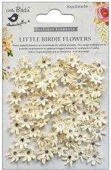 Micro Jeweled Florettes Paper Flowers, Moon Light, 60/Pkg, scrapbook stickers (Little Birdie)<br><font color=red>25% off</font> 