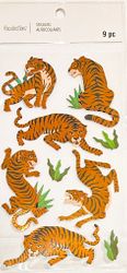 Tigers, foil, scrapbook stickers 4x7" (Recollections)