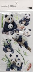 Pandas, scrapbook stickers 4x7" (Recollections)