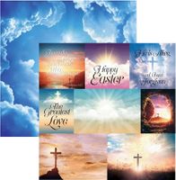 Springtime Collection, He Is Risen, Easter double-sided, scrapbook paper (Reminisce) 