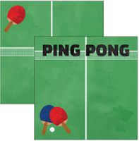 Ping Pong, double-sided, sports scrapbook paper (Scrapbook Customs) 