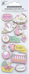 New Arrival, pink, 3D Scrapbook stickers, 12/pk (Little Birdie)