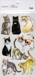 Cats, 3D scrapbook stickers 4x7" (Recollections)