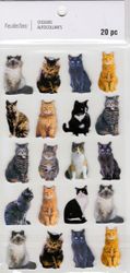 Cats, 3D scrapbook stickers 4x7" (Recollections)