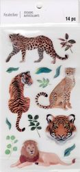 Jungle Cats, 3D scrapbook stickers 4x7" (Recollections)