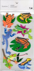 Frogs, 3D scrapbook stickers 4x7" (Recollections)