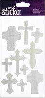 Crosses, religious, 4" x 7", 3D scrapbook stickers (Sticko)<br><font color=red>25% off</font>