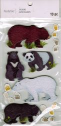 Bears, 3D scrapbook stickers 4x7" (Recollections)