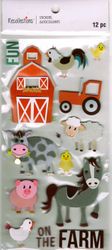 Farm Animals, 3D scrapbook stickers 4x7" (Recollections)