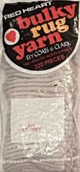 #642 Light Gray - Bulky Rug Yarn by Red Heart, Latch Hook Yarn, 320 pieces
