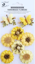 Sunshine, flowers & butterflies, 3D Scrapbook stickers, 8/pk (Little Birdie)
