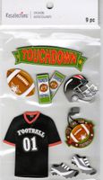 Football, 3D scrapbook stickers 4x7" (Recollections)