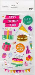 Happy Birthday To You, 3D scrapbook stickers 4x7" (Recollections)