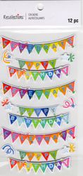Birthday Banner, 3D scrapbook stickers 4x7" (Recollections)