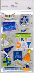 Birthday Boy, 3D scrapbook stickers 4x7" (Recollections)
