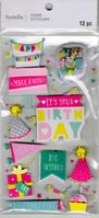 Birthday Girl, 3D scrapbook stickers 4x7" (Recollections) 
