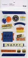 Happy Birthday, 3D scrapbook stickers 4x7" (Recollections)