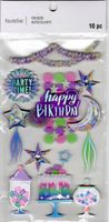 Happy Birthday, 3D scrapbook stickers 4x7" (Recollections) 