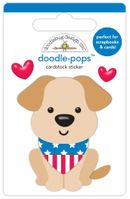 Doodle Pops, Hometown USA, Patriotic Puppy, 3-D scrapbook sticker (Doodlebug Designs)
