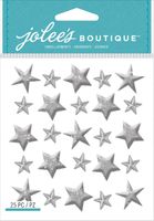 Silver Stars, 3-D scrapbook stickers (Jolee's Boutique)<br><font color=red>50% off</font>
