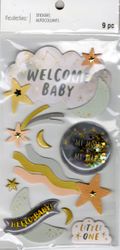 Welcome Baby, 3D scrapbook stickers 4x7" (Recollections)