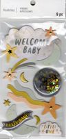 Welcome Baby, 3D scrapbook stickers 4x7" (Recollections) 