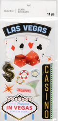 Las Vegas Casino, 3D scrapbook stickers 4x7" (Recollections)
