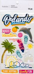 Orlando, Magic Vacation, 3D scrapbook stickers 4x7" (Recollections)