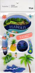 Hawaii, 3D scrapbook stickers 4x7" (Recollections)