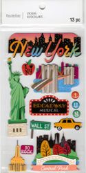 New York, 3D scrapbook stickers 4x7" (Recollections)