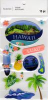 Hawaii, 3D scrapbook stickers 4x7" (Recollections)