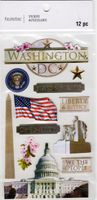 Washington DC, 3D scrapbook stickers 4x7" (Recollections)