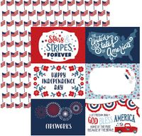 Stars & Stripes Collection - 6x4" Journaling Cards, patriotic, double-sided, scrapbook paper (Echo Park Paper)<br><font color=red>18% off</font>
