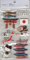 Japan, 3D scrapbook stickers 4x7" (Recollections)