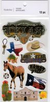 Texas, 3D scrapbook stickers 4x7" (Recollections)